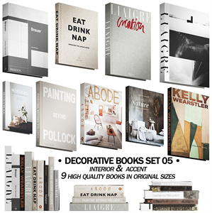 046_Decorative books set 05 neutral 02